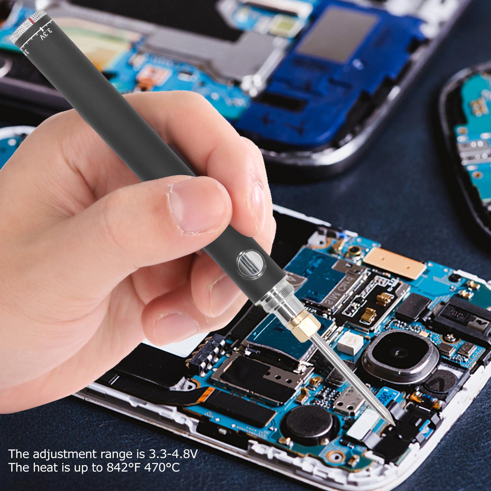 

Rechargble Soldering Iron Cordless Portable Charging Welding Tool Pen Digital Soldering Kit for Repair Work