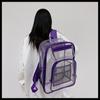 Casual PVC Clear Backpack Large Capacity with Multi-pockets Students Bookbag See Through Waterproof Transparent Backpack Travel