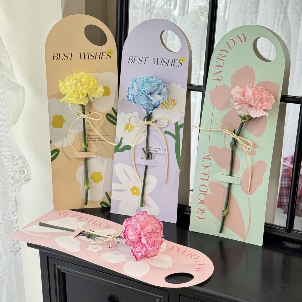 Valentine’s Single Flower Gift Box with Handle - Includes Card & Bouquet Packaging