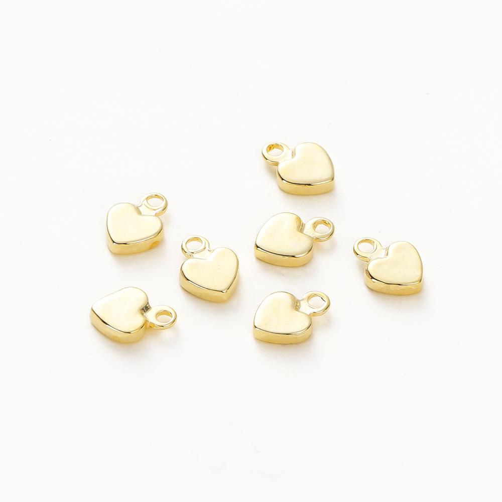 20 Stück 14K 18K Goldfarben Beschichtetes Messing Mini Sterne Herz Anhänger Für Schmuckherstellung Handgemacht DIY Ohrring Charms Finding Component