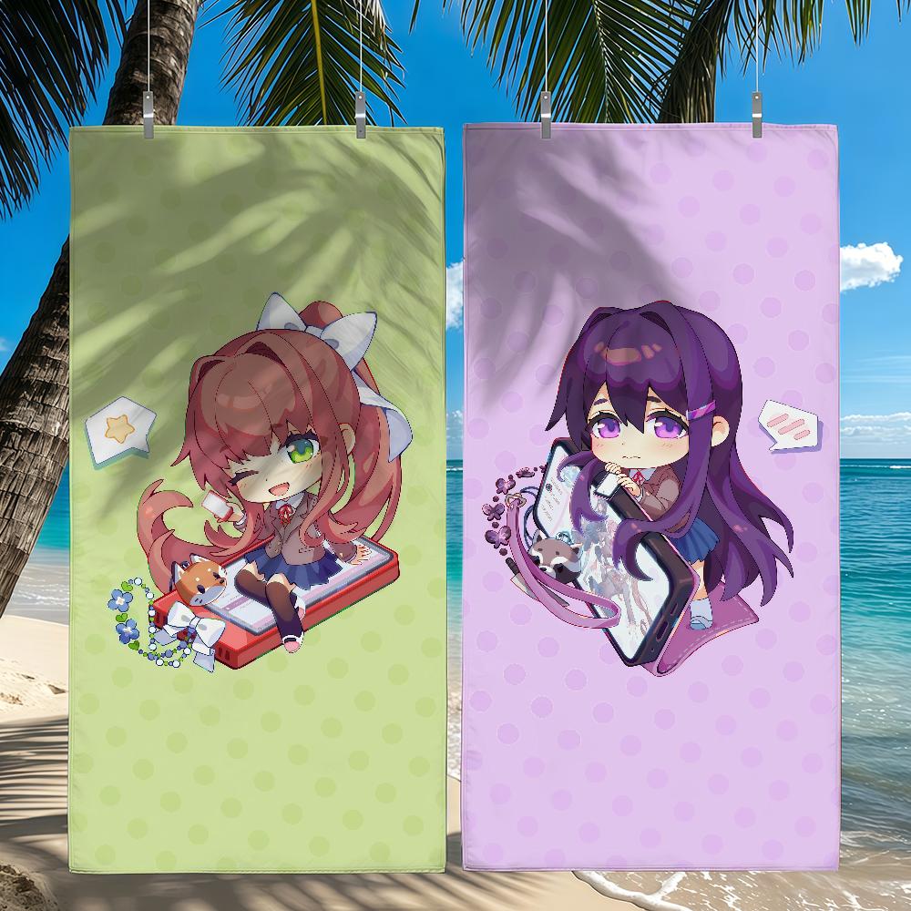 Game Anime cartoon D-DDLC Towel Quick Drying Beach Towels Are Suitable For Swimming Pools Camping Yoga And The Gym