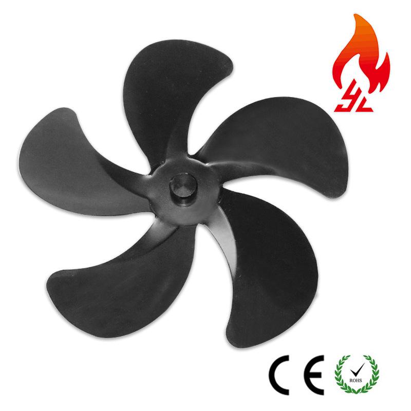 5-Blade Aluminum Alloy Fireplace Fan, Large Wind Power, 172MM Diameter (2021)