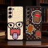 Funda de Teléfono Linda de Domo-kun Funda de Teléfono Para Samsung Galaxy A20,21s,22,31,32,52,53,72,73,80,91 Carcasa Negra Suave