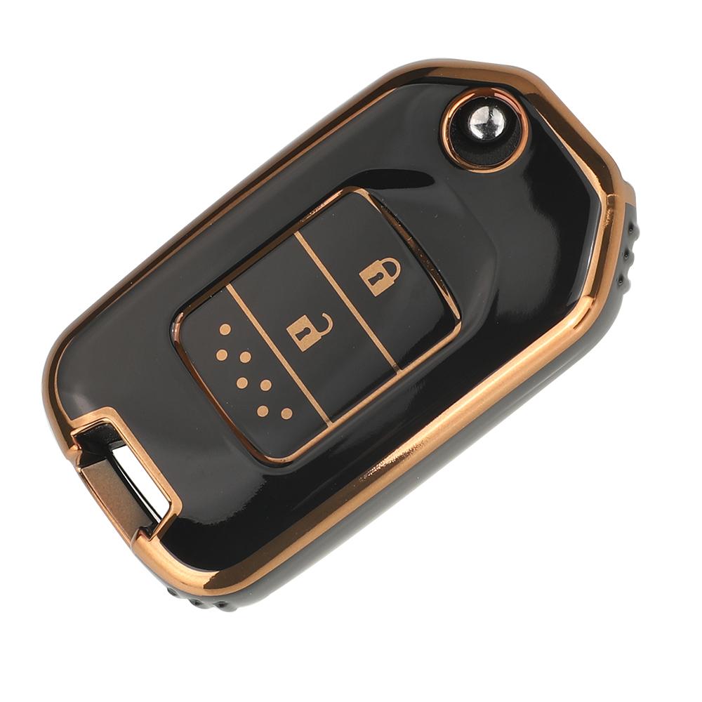 

Jingyuqin 2/3 Buttons Soft TPU Car Key Case For Honda Accord Civic City CRV Jazz Crider Odyssey XR-V Vezel HR-V FRV Replace