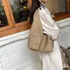 Korean Lazy Wind Casual Large Capacity Shoulder Bag Women'S Autumn And Winter Muyin Same Frosted Textured Tote Bag