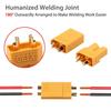 GTIWUNG 4 Paia di Connettori XT30, Connettori Maschio e Femmina XT-30, Connettori a Banana Maschio e Femmina XT30 per LiPo RC (con 15CM 16AWG Silicone