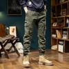 Joggers Cargo Pants Pánské Casual Y2k Multi-Pocket Pánské Kalhoty Tepláky Streetwear Techwear Vojenské Zelené Track Pants BL7608