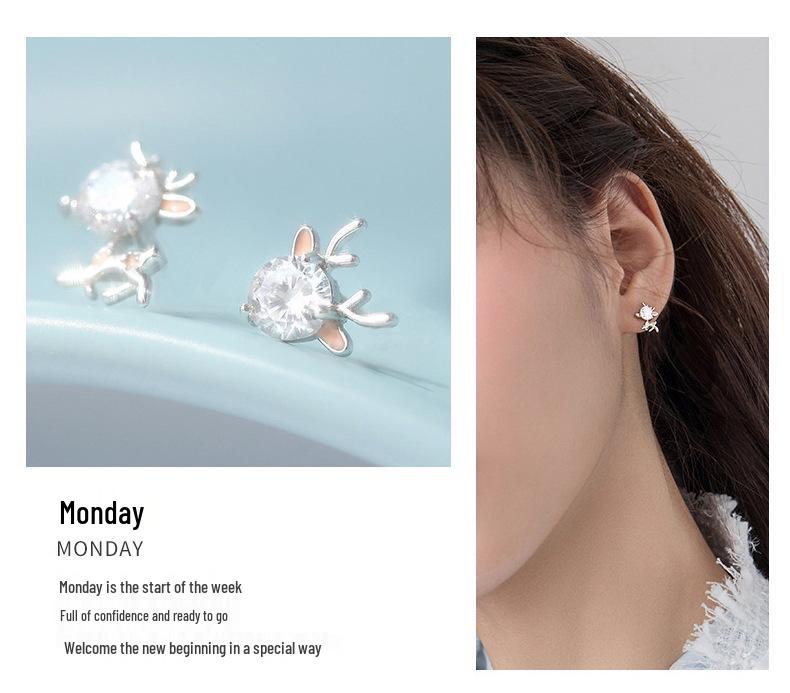 925 Silver Light Earrings for Christmas, Valentine's Day, or Birthday Gifts - Perfect for Your Girlfriend or Wife