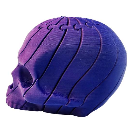 3D Printed Skull Ornament Spiral Sensory Fidget Toy Mini Flexible Skull Stress Relief Toy for Adults Kids Office Home Desktop Decor