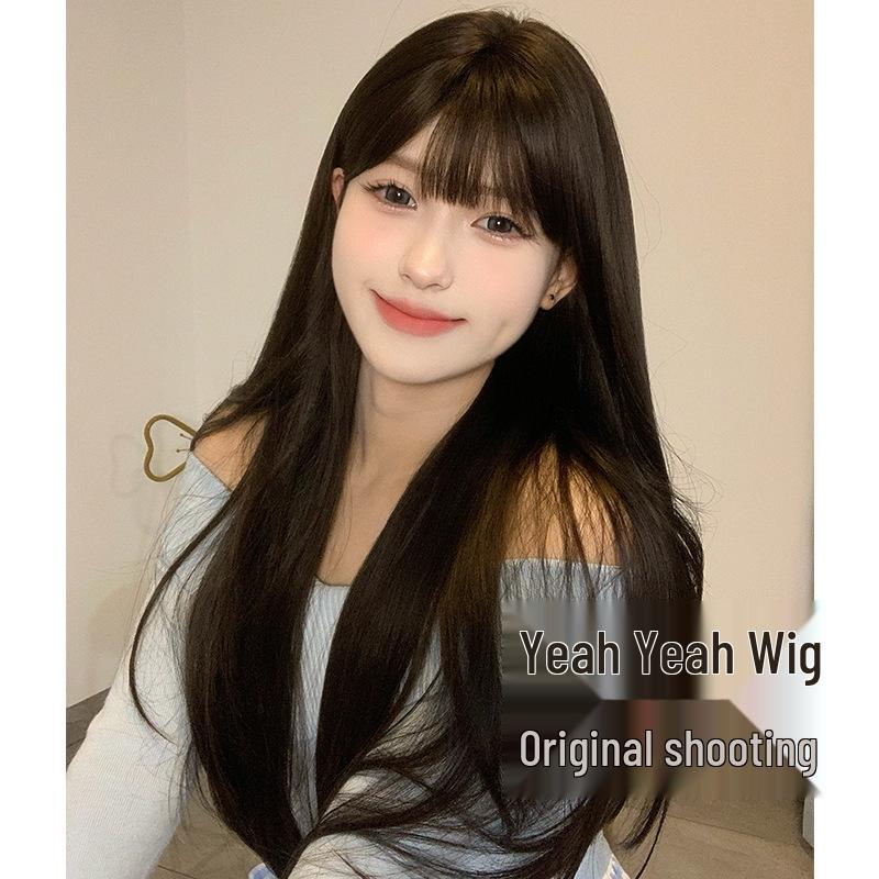 Women's Long Straight Lolita Wig - Natural, Realistic, Full Head Coverage