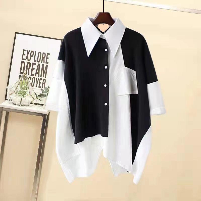 Women's Men's Summer Korean Version of The Loose Design Casual Suit Short-sleeved Shirt Handsome Overalls Two-piece Suit