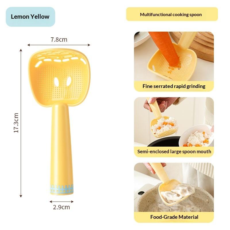 Multifunctional Cooking Spoon Colander Spoon Strainer Skimmer Slotted Spoon Draining Mashing Potato Garlic Press Kitchen