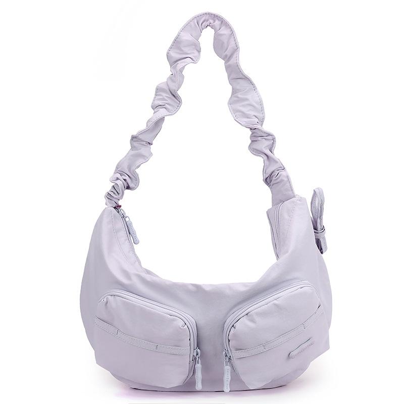 Premium new trend niche design women's bag solid color casual creative shoulder bag