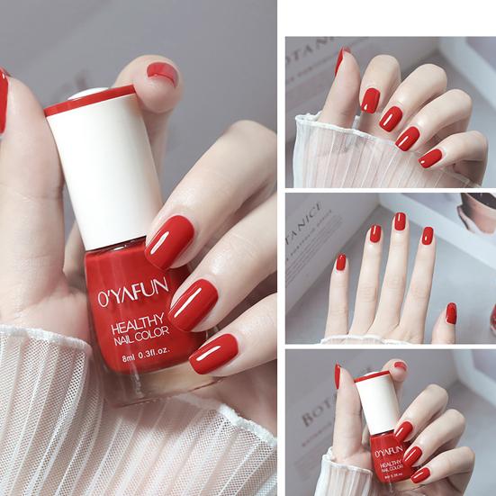8ml Nail Polish Gel Tearable Water-Based Healthy Extract Fragrant Colorful Manicure Polish for Home