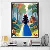 Disney 5D DIY Diamond Painting Snow White Healing Illustration, Embroidered Mosaic Cross Stitch Home Decor Gift Crafts