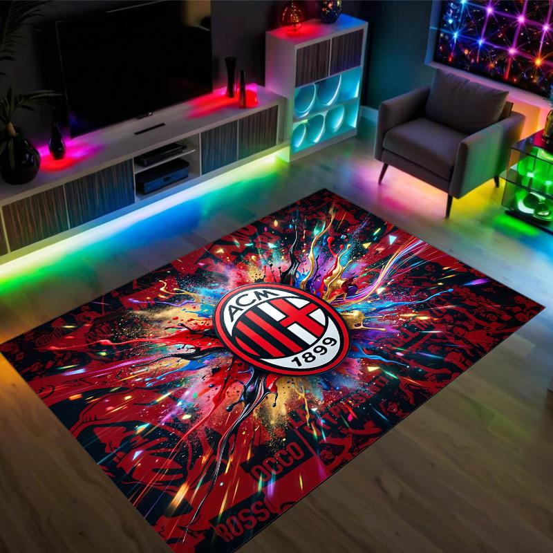 AC Milan Design Crystal Velvet Carpet Cozy Non?Slip Printed Rug For Bedroom Living Room Entrance