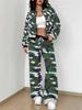 Camouflage Style Autumn and Winter New European and American Women's Clothing Outdoor Fashion Suit Women