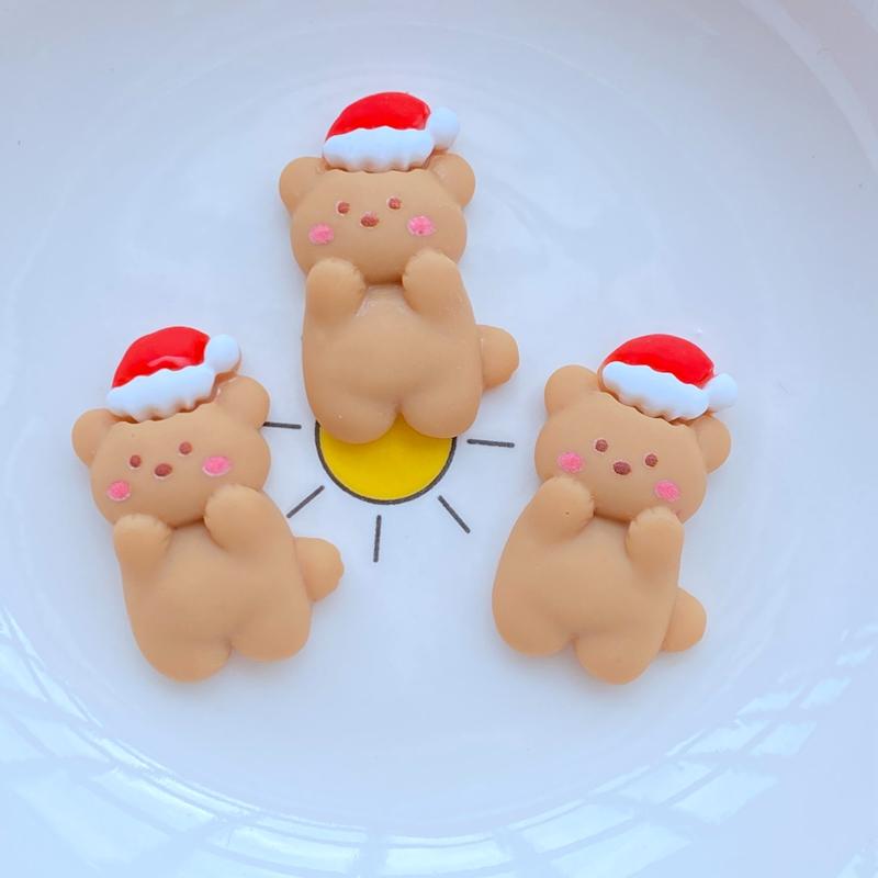 10 Stück Neue Niedliche Mini-Weihnachtsserie Flache Rückseite Harz-Cabochons Scrapbooking DIY Schmuck Handwerk Dekoration Zubehör