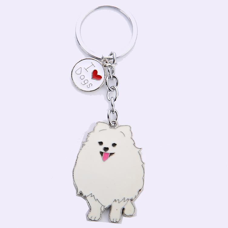 

Pet Dog Keychain, Painted Key Ring, Home Key Accessory One Size