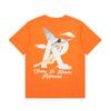 Mens Oversized Vintage Washed Cotton T-Shirt With Cartoon Animal Print Streetwear Loose Fit Short Sleeve Tee
