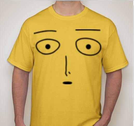 

One Punch man silhouette Saitama face anime T shirt tee M