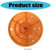 2Pieces Plastic Planter Inserts with Drainage Holes Orange Color for High Flower Pots Reduce Soil Usage Prevent Root Rot
