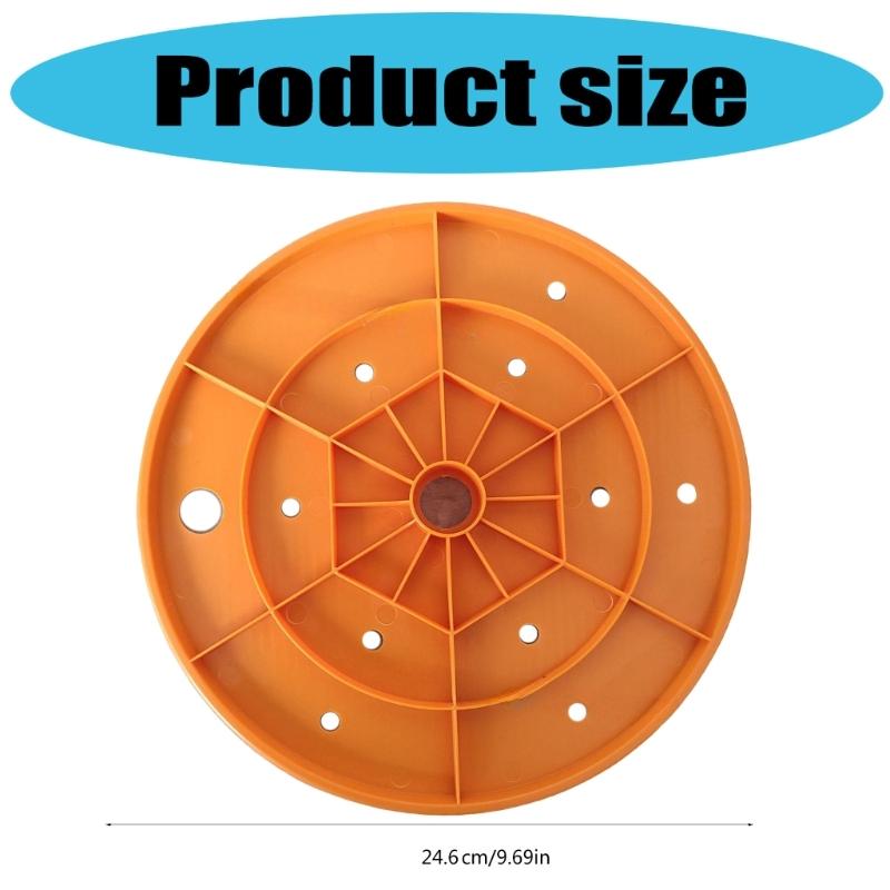 2Pieces Plastic Planter Inserts with Drainage Holes Orange Color for High Flower Pots Reduce Soil Usage Prevent Root Rot