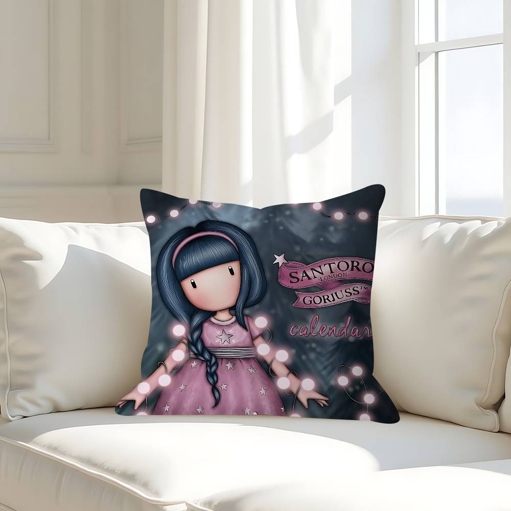 

Cute G-Gorjusses S-Santoro Decorative Room Aesthetics Pillow Case Home Decor Bedroom Sofa Bed Couch Pillow Cover 45x45 16x16Inch