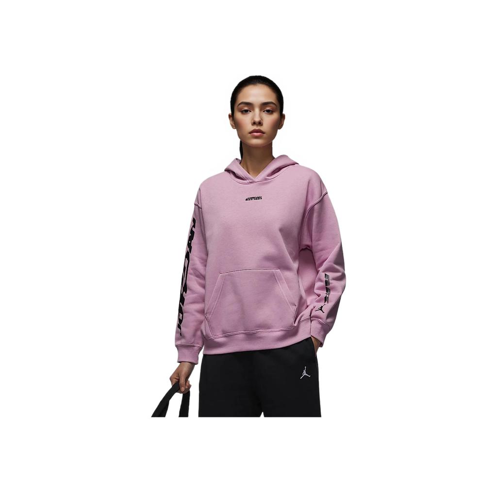 Jordan Brooklyn Fleece Logo Simple Letter Warm Comfortable Hooded Knit Sweatshirt Women sweatshirt Orchid-Purple FV7171-522