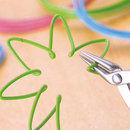 ANEX SUS410 Pliers with Double 253 and Easy To for and Tsumami Beginners Grip, Round, 135mm, No. [Compact Grip] Beading, Crafting, Wire, Zaiku,