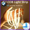 USB LED Strip Lights 5V 320LEDs/M Warm White COB LED Strip Flexible Lamp Tape DIY TV Mirror Backlight Kitchen Room Lighting