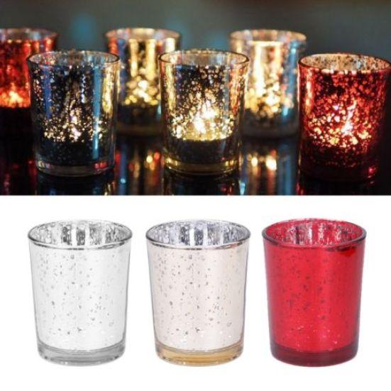 Mosaic Glass Tealight Votive Candle Holder for Wedding Party Bar Home Decor