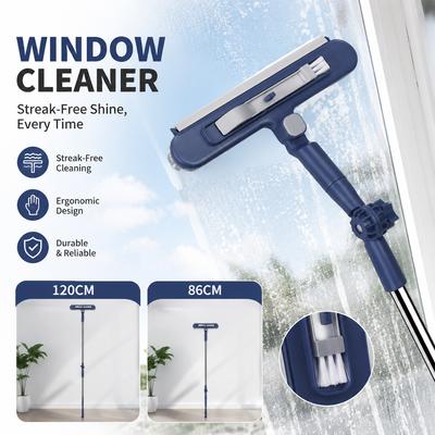New Window Cleaning Tool: Telescopic Pole for High-Rise Windows, Double-Sided Window Cleaning Tool for Housekeeping and Cleaning