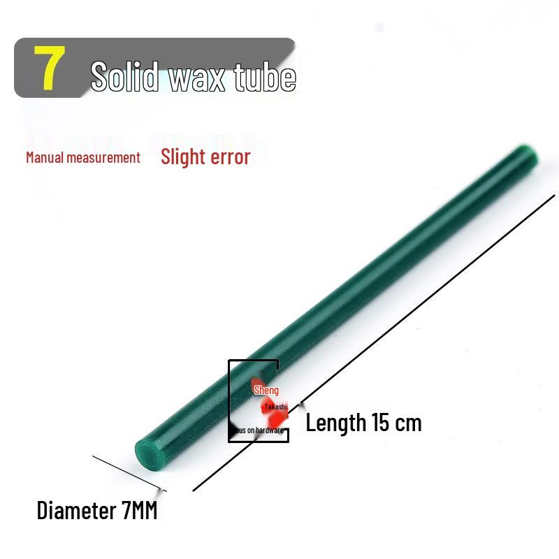 Jewelry Ring Wax Carving Kit: Wax Model, Casting Tube, Carving Tools, Technician Materials, and Jewelry Wax Block.
