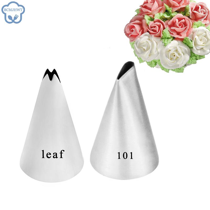 

2pcs #101 Flower Leaf Piping Nozzle For Creating Rose Petal Shape Decorating Icing Tip Baking &pastry Tools Bakeware