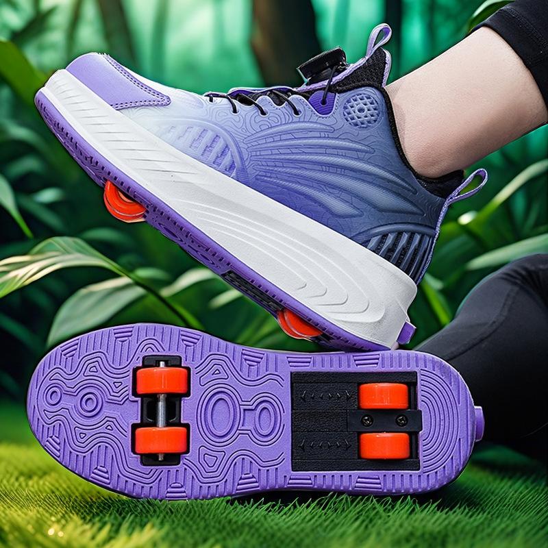 

Children Sneakers Rollers 2-in-1 Detachable Roller Skates Shoes with 4 Wheels Speed Skating Parkour Women s Sneaker with Wheels 29