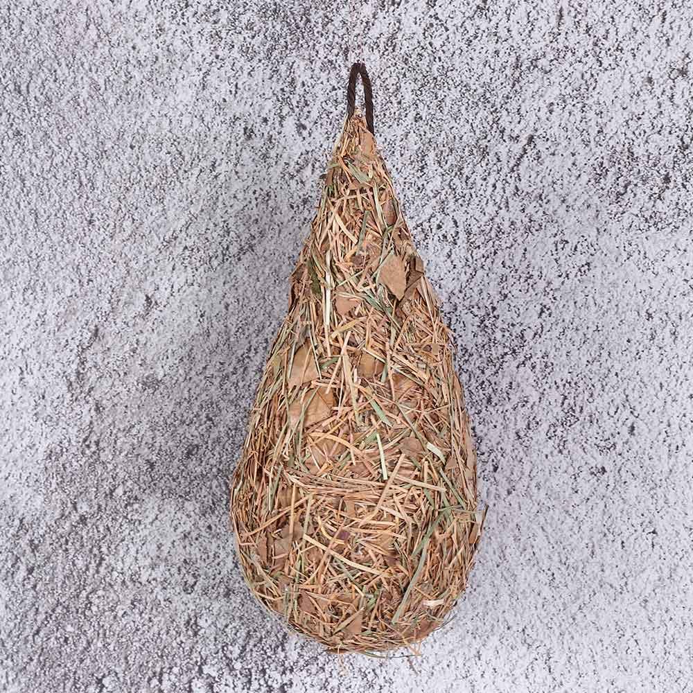 1PC Bird House Natural Grass Hummingbird Bird Nest Fiber Hand-Woven Roosting Nest Bird Hut for Yard Decoration