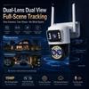 YOOSEE Ai APP Sicherheitskamera Wifi PTZ Kabellos Außen CCTV Kamera HD 15MP 10X ZOOM Automatische Verfolgung Zwei-Wege-Gespräche Farb-Nachtsicht