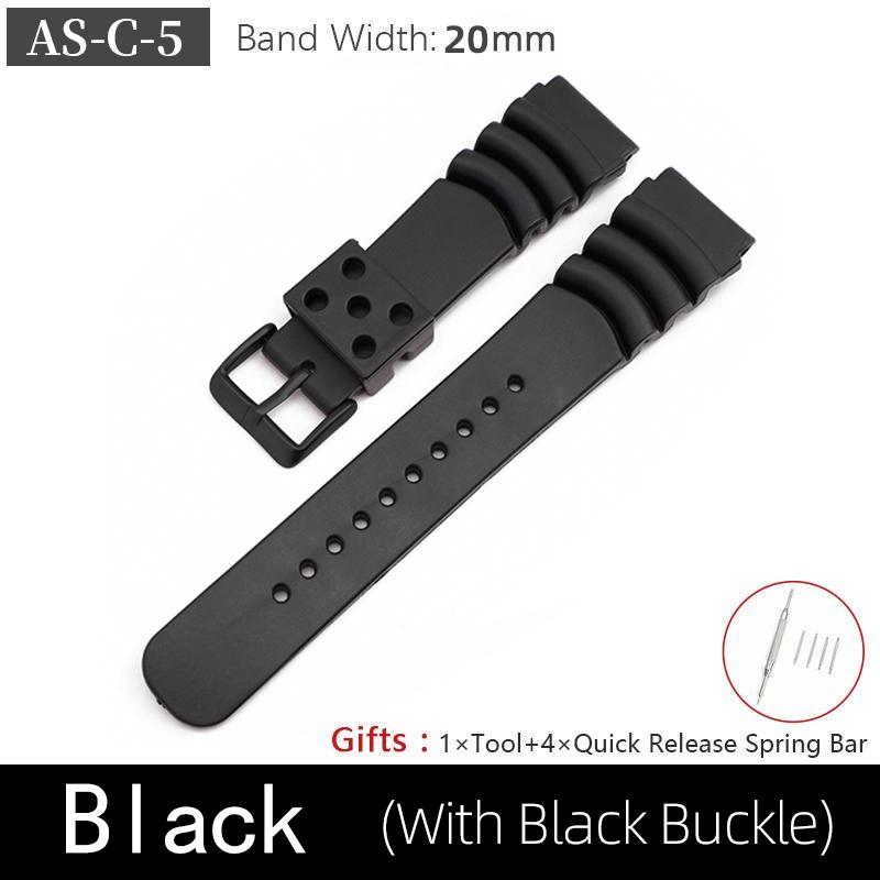 Cinturino in Silicone da 22 mm per Cassa SKX007 SKX009 SRPD55K1 Cinghie in Gomma Morbida Cinturino da Polso Se.i.ko Mod Parti Blu/Nero/Arancione