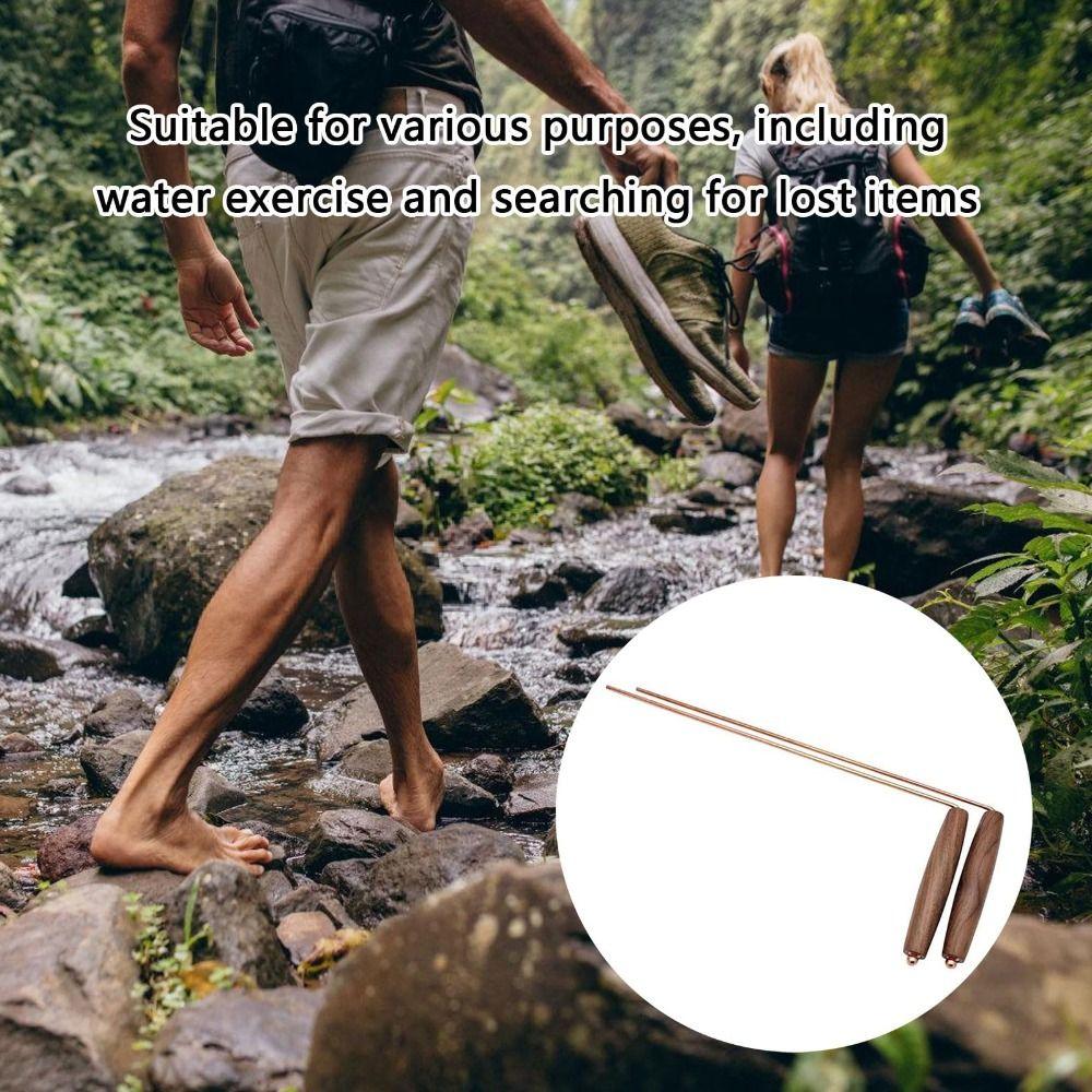 Detachable Pure Copper Metal Detector Flexible Metal Pinpointer Dowsing Rod  Outdoor Activities