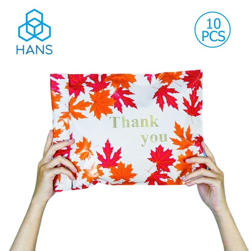 

10 шт. дизайнерские полиэтиленовые почтовые конверты 10x14 дюймов в разнообразной упаковке из клена/кошки/лимона/арбуза с принтом самозапечатывающиеся транспортировочные полиэтиленовые конверты сумка