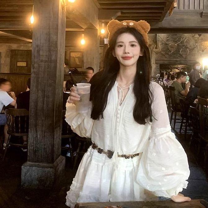 Lantern Sleeve Sweet French Temperament Short Dress, 2026 Spring/Summer Collection