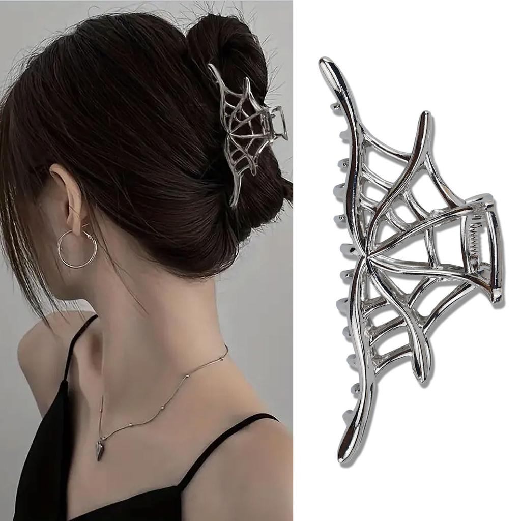 Halloween Legierung Tier Fledermaus Haarklammern Frauen Mädchen Minimalistisch Y2K Metall Haifisch-Klammer Gothic Feiertags-Haarschmuck