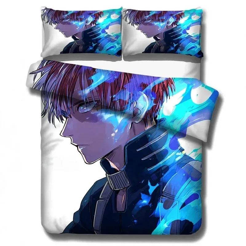 New My Hero Academia Bedding Set Duvet Covers Pillowcases Cartoon Anime Comforter Bedding Sets Bedclothes Bed Linen (NO Sheet)