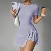 Featured Short-Sleeved Fake Two-Piece Anti-Light Yoga Sports Golf Dress