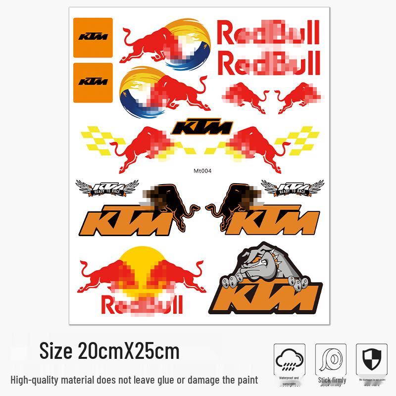 Vodotěsné samolepky na motocykl a helmu KTM 390/790 Duke