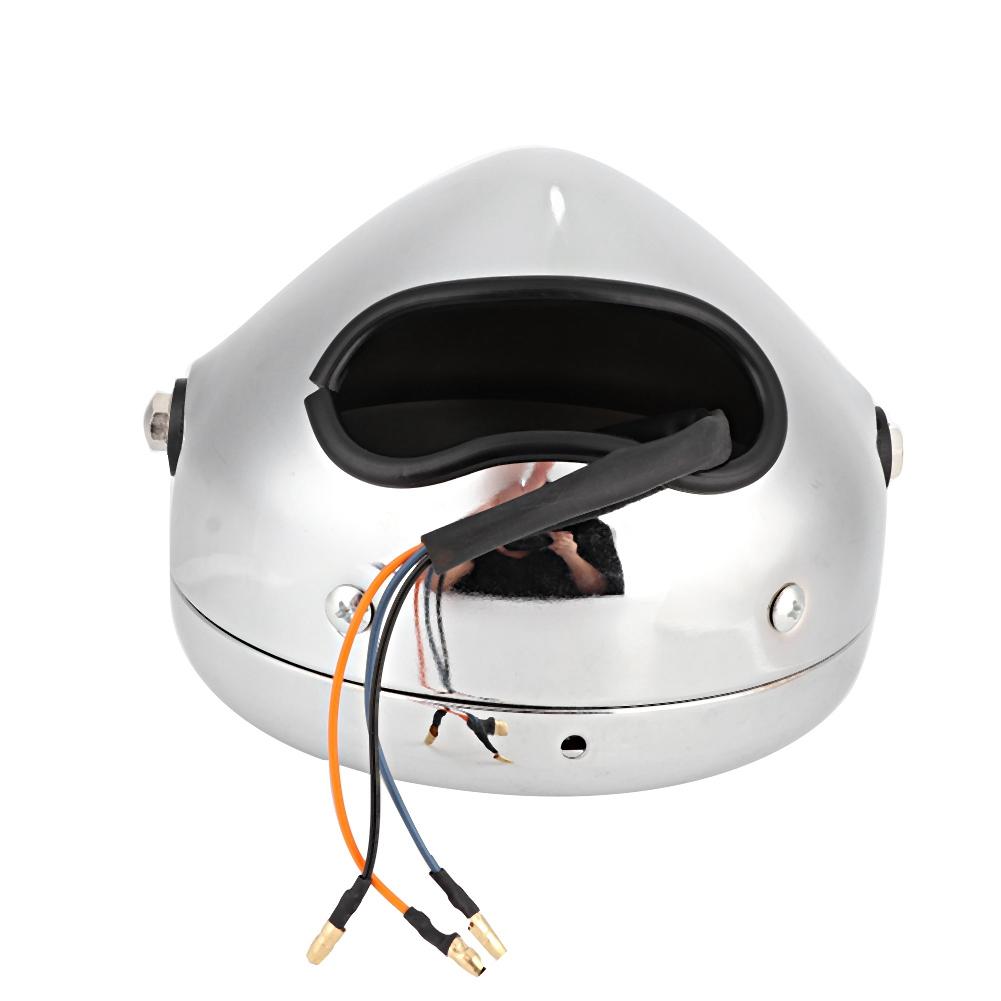 Universal Vintage Round Motorcycle LED Headlight Lamp Modification Accessory (Electroplating)