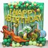 113-Piece Dinosaur Birthday Balloon Set - Green Forest Party Decorations for Boys