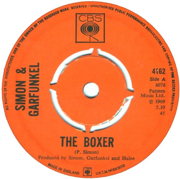 

7inch Record SIMON & GARFUNKEL - The Boxer 4162 CBS 1969 UK Rock Used