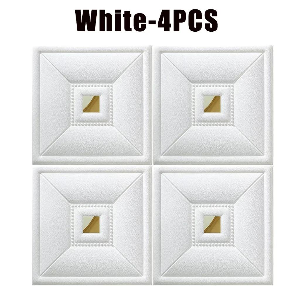 30x30CM DIY 3D Wall Panels Stickers Self Adhesive Waterproof Wallpaper Retro Sticker for Home Living Room Bathroom Decoration